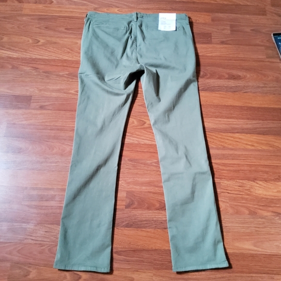 Edwin Performance Mason Slim Chino Twill Khaki Pants Size 38 Olive Green New - Picture 5 of 9